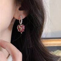 Wholesale Jewelry Retro Flower Artificial Pearl Alloy Drop Earrings main image 4