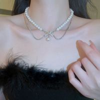Élégant Forme De Cœur Perle D'imitation Alliage Perlé Placage Incruster Strass Perle Femmes Pendentif sku image 33