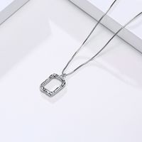 Wholesale Simple Style Square Brass Plating Gold Plated Pendant Necklace main image 2