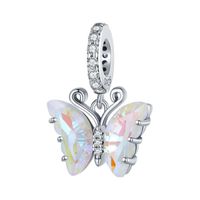 Casual Heart Shape Flower Butterfly Sterling Silver Inlay Zircon Jewelry Accessories sku image 5