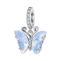 Casual Heart Shape Flower Butterfly Sterling Silver Inlay Zircon Jewelry Accessories sku image 6