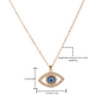 Hip-hop Vintage Style Simple Style Devil's Eye Alloy Inlay Rhinestones Women's Pendant Necklace main image 6