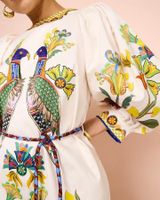 Women's Slit Dress Casual Ethnic Style Round Neck Printing Long Sleeve Animal Maxi Long Dress Travel main image 5