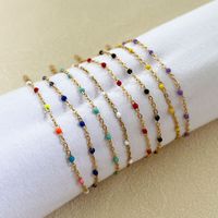 Simple Style Solid Color Stainless Steel Chain Bracelets main image 3