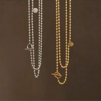 Edelstahl 304 18 Karat Vergoldet Einfacher Stil Strassenmode Geometrisch Doppellagige Halsketten main image 4