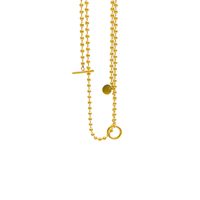 Edelstahl 304 18 Karat Vergoldet Einfacher Stil Strassenmode Geometrisch Doppellagige Halsketten main image 2