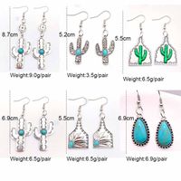 Wholesale Jewelry Simple Style Geometric Leaf Titanium Alloy Drop Earrings main image 2