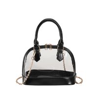 Women's Small Pu Leather Solid Color Basic Shell Zipper Shoulder Bag Crossbody Bag Dome Bag main image 2