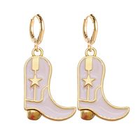 Wholesale Jewelry Cartoon Style Geometric Alloy Enamel Drop Earrings sku image 2