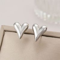 1 Pair IG Style Elegant Romantic Heart Shape Polishing Plating Stainless Steel 18K Gold Plated Ear Studs main image 4