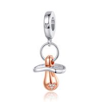 Casual Letter Heart Shape Copper Plating Inlay Zircon Charms sku image 7