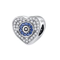 Ig Style Cross Devil's Eye Heart Shape Copper Plating Inlay Zircon Jewelry Accessories sku image 8