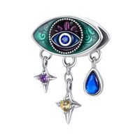 Ig Style Cross Devil's Eye Heart Shape Copper Plating Inlay Zircon Jewelry Accessories sku image 7