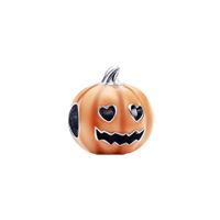 Ig Style Funny Pumpkin Heart Shape Skull Copper Plating Inlay Zircon Halloween Jewelry Accessories sku image 7