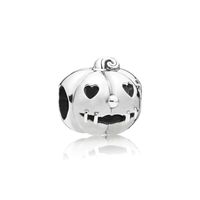 Ig Style Funny Pumpkin Heart Shape Skull Copper Plating Inlay Zircon Halloween Jewelry Accessories sku image 1