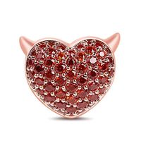 Ig Style Funny Pumpkin Heart Shape Skull Copper Plating Inlay Zircon Halloween Jewelry Accessories sku image 14