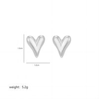 1 Paar IG-Stil Elegant Romantisch Herzform Polieren Überzug Rostfreier Stahl 18 Karat Vergoldet Ohrstecker sku image 1