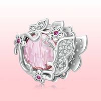 Casual Streetwear Heart Shape Flower Butterfly Sterling Silver Inlay Zircon Jewelry Accessories main image 1