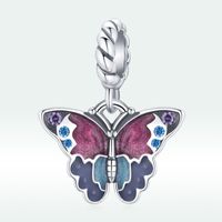 Casual Streetwear Heart Shape Flower Butterfly Sterling Silver Inlay Zircon Jewelry Accessories main image 3