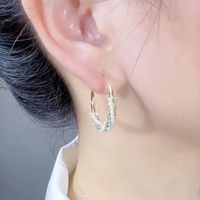 1 Pair Simple Style Solid Color Inlay Copper Pearl Zircon Earrings main image 4