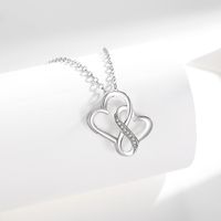 Elegant Romantic Heart Shape Sterling Silver Zircon Pendant Necklace In Bulk main image 2