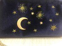 Basic Star Moon Velvet Embroidery Square Makeup Bags main image 5