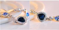 Shiny Heart Shape Alloy Inlay Crystal Women's Bracelets main image 5
