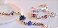 Shiny Heart Shape Alloy Inlay Crystal Women's Bracelets main image 2