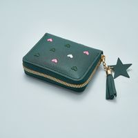 Women's Star Heart Shape Pu Leather Zipper Wallets sku image 6