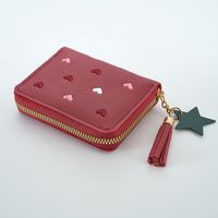 Women's Star Heart Shape Pu Leather Zipper Wallets sku image 5
