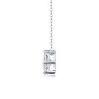 Simple Style Solid Color Sterling Silver Moissanite Pendant Necklace In Bulk main image 2