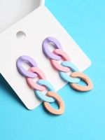 Wholesale Jewelry Ig Style Simple Style Colorful Synthetic Resin Drop Earrings main image 2