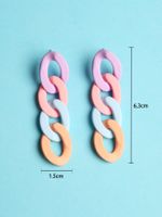 Wholesale Jewelry Ig Style Simple Style Colorful Synthetic Resin Drop Earrings sku image 1