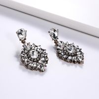 1 Pair Simple Style Color Block Inlay Alloy Rhinestones Drop Earrings main image 6