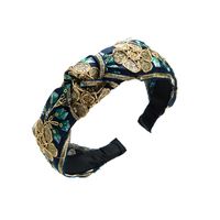 Elegant Luxurious Flower Petal Cloth Knit Embroidery Hair Band main image 2