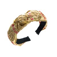 Elegant Luxurious Flower Petal Cloth Knit Embroidery Hair Band main image 4