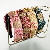 Elegant Luxurious Flower Petal Cloth Knit Embroidery Hair Band main image 8