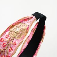 Elegant Luxurious Flower Petal Cloth Knit Embroidery Hair Band main image 6