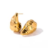 1 Pair IG Style Simple Style Water Droplets 316 Stainless Steel  18K Gold Plated Ear Studs main image 3