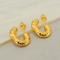 1 Pair Elegant Water Droplets Polishing Gold Plated Stainless Steel Titanium Steel 18K Gold Plated Earrings main image 6