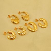 1 Pair Elegant Water Droplets Polishing Gold Plated Stainless Steel Titanium Steel 18K Gold Plated Earrings main image 5
