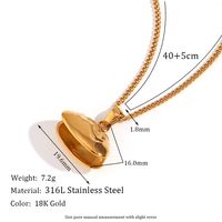 Vintage Style Classic Style Geometric Stainless Steel Plating 18k Gold Plated Pendant Necklace sku image 1