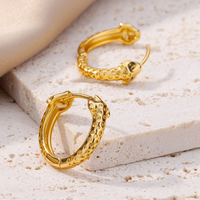 1 Pair Simple Style Solid Color Plating Stainless Steel 18k Gold Plated Earrings main image 5