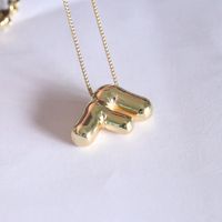 Simple Style Classic Style Letter Copper 18k Gold Plated Pendant Necklace In Bulk sku image 11