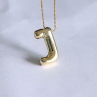 Simple Style Classic Style Letter Copper 18k Gold Plated Pendant Necklace In Bulk sku image 14