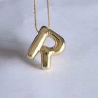 Simple Style Classic Style Letter Copper 18k Gold Plated Pendant Necklace In Bulk sku image 21