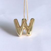 Simple Style Classic Style Letter Copper 18k Gold Plated Pendant Necklace In Bulk sku image 23