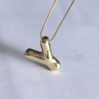 Simple Style Classic Style Letter Copper 18k Gold Plated Pendant Necklace In Bulk sku image 26