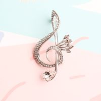 Formal Romantic Notes Alloy Inlay Rhinestones Unisex Brooches sku image 5