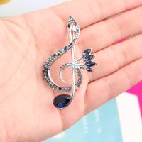 Formal Romantic Notes Alloy Inlay Rhinestones Unisex Brooches main image 6